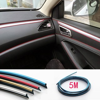 Senzeal Car Interior Flexible Trim 5M Car Strip Grid Decoration Line Wire Stickers car interior accessories