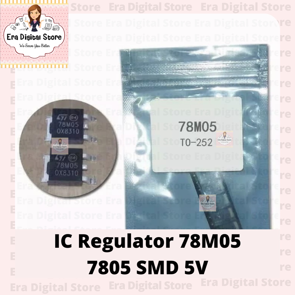 ตัวควบคุม IC 7805 78M05 SMD 5V