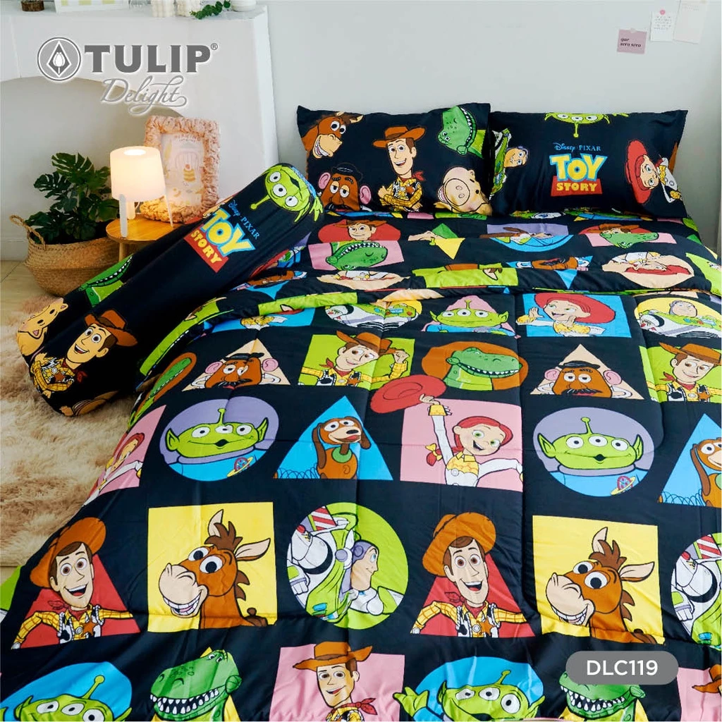 TULIP Delight ทอยสตอรี่ DLC119 ลิขสิทธิ์แท้ Toy Story ชุดผ้าปูที่นอน ผ้าห่ม ผ้านวม พิมพ์ลายการ์ตูน