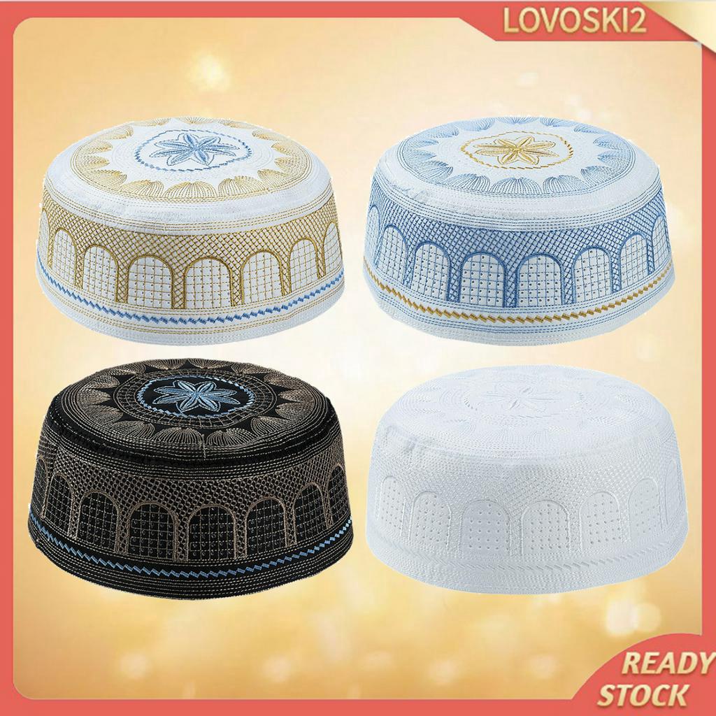 [LOVOSKI2] หมวกสวดมนต์ ระบายอากาศ ปักลายตุรกี ของขวัญ สําหรับผู้ชาย 56 ซม.