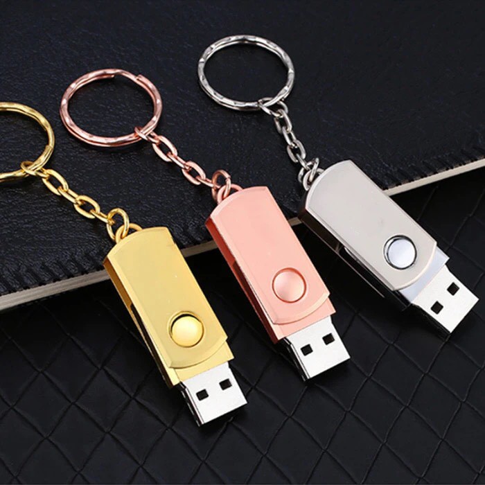 แฟลชไดร์ฟ โลหะ มีให้เลือ 3 สี สีทอง สีเงิน และ สีชมพู  16GB 32GB 64GB