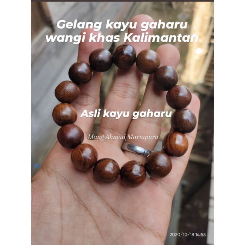 Kayu Natural Agarwood BRACELET FRAGRANCE ไม้กฤษณากาลิมันตันธรรมชาติ สีน้ําตาลเข้ม