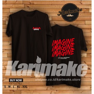 เสื้อยืดผ้าฝ้ายพิมพ์ลายแฟชั่น เสื้อยืด พิมพ์ลาย Ahha Gang Imagine Edition Distro สําหรับผู้ชาย