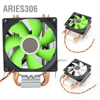 Aries306 CPU Fan 3-Pin Connector Computer Accessory Non-Light 2-Brass-Pipe for AMD 775 / 1155 Intel