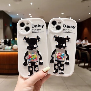 เคส สำหรับ ไอโฟน เคสซิลิโคน 13 promax  เคสนิ่ม เนื้อซิลิโคน สำหรับ iPhone 11 12 หมีdaisyดำ/หมีhappy day TPU-S1232/1233