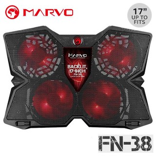 MARVO FN-38 พัดลมโน๊ตบุ๊ค พัดลมระบายความร้อน ขนาด 17”Notebook COOLING Pad (สีดำ)