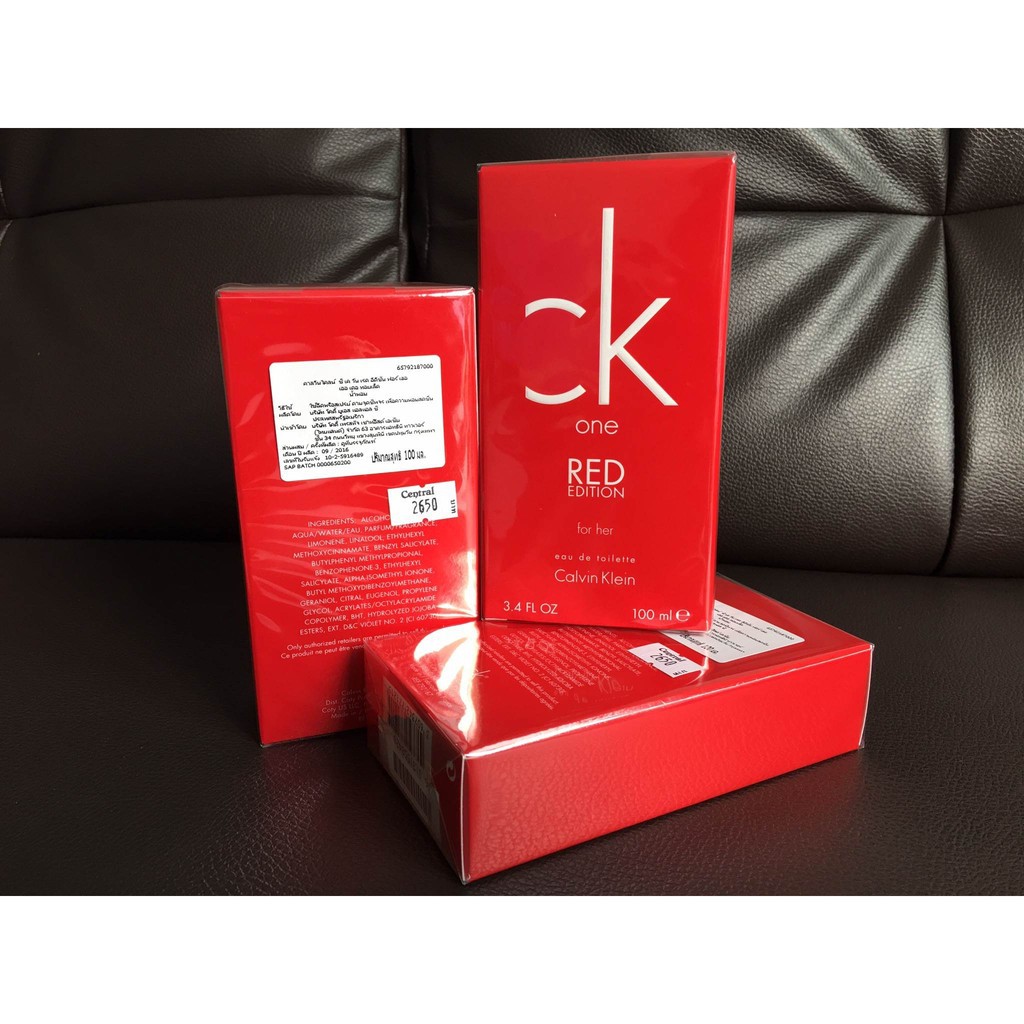 น้ำหอม Calvin Klein Ck One Red Edition EDT for Her 100 ml กล่องซีล