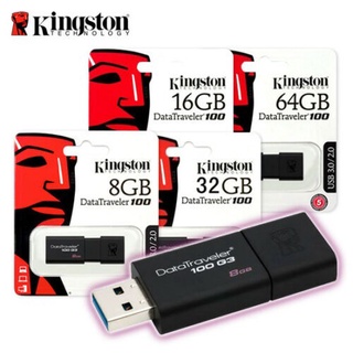 Kingston แฟลชไดรฟ์ USB 3.0 16GB 32GB 64GB 128GB 256GB ความเร็วสูง DT100G3