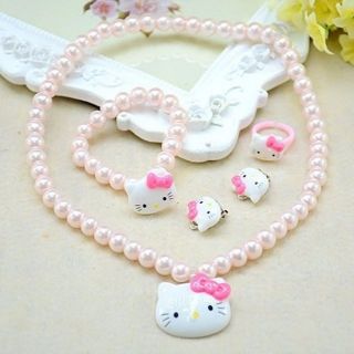 [พร้อมส่ง]สร้อยคอเด็ก แหวน กำไล ต่างหู ข้อมือครบชุด ไม่ต้องรอของ พร้อมส่งง