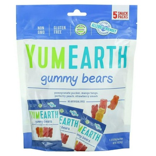 YumEarth Gummy Bears น้ำหนัก 99.2 กรัม  bbf.27/10/23
