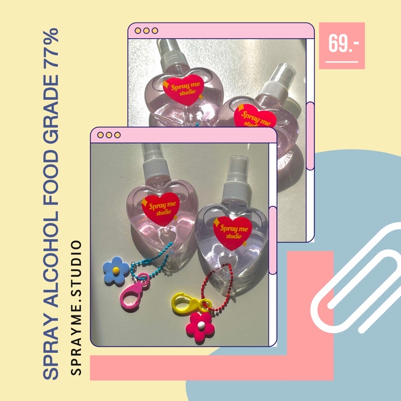 sprayme.studio แอลกอฮอล์ food grade 77% กลิ่นน้ำหอมแบรนด์เนม