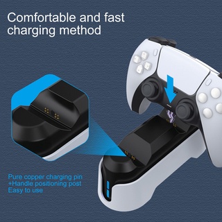 Superage สำหรับ PS5 Controller สถานีชาร์จ Dual Dock สำหรับพร้อมไฟ LED