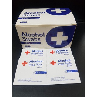 Alcohol swabs แอลกอฮอล์ เช็ดทำความสะอาด / ทิชชูเปียก / แอลกอฮอล์  100 ชิ้น