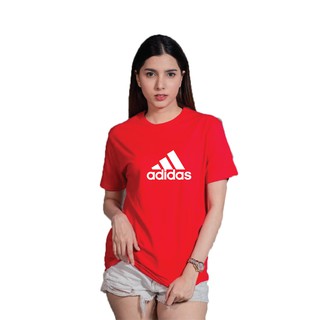 เสื้อ adidas (สีแดง) เสื้อยืดแฟชั่น เสื้อคอกลม ผ้าcotton Fully comb 100% สวมใส่ได้ทั้งหญิงและชาย