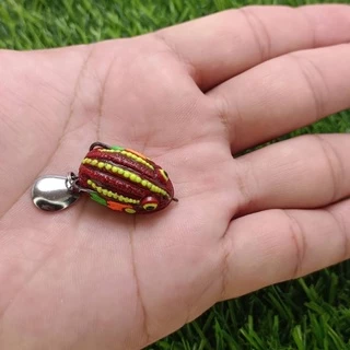 กบยาง 2.5 cm. ตัวเบ็ดเบอร์ #4 (กบยางปลาหลังขีด)