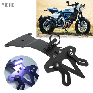 YiChe Motorcycle License Plate Holder Fender Eliminate W/LED Light Fit for DUCATI Scrambler Cafe Racer 800 19‑22