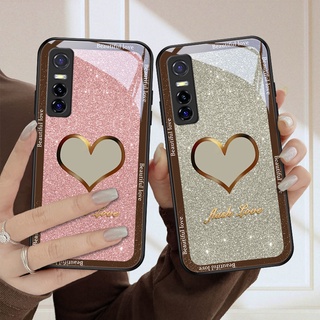 Dmy เคสกระจกนิรภัย ลายจุด สําหรับ vivo Y73S Y21 Y20S Y20i Y20 Y15S Y11 2019 Y12 Y15 Y17 Y33S Y19 Y91 Y93 Y95 Y67 Y75 Y83 Y81 Y51 Y31 Y30 Y76 Y66 Y79 Y33T S1 Pro Y35