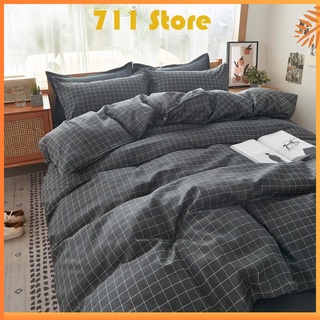 DOUBLE 4' 6" BED IN A BAG Duvet Cover Set Fitted Sheet GREY Duvet Pillows 