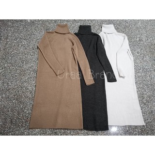 (พร้อมส่ง) เดรสไหมพรม รุ่น เดรสไหมพรมคอเต่า 3 Color Long Dress Winter
