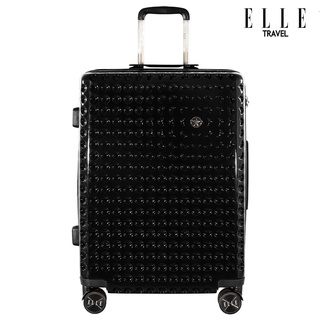 ELLE Travel Lunar Collection. 100% Polycarbonate, 24" Medium Luggage, Aluminum Trolley, 360 wheels, Secure Zipper