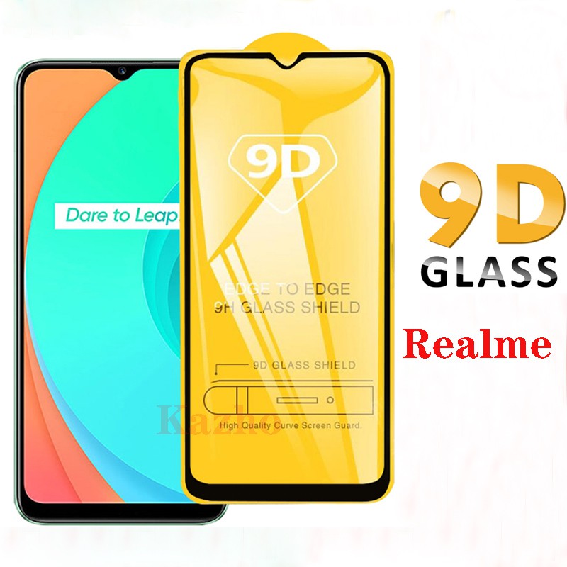 Realme C11 6 5 3 Pro X2 Pro XT C12 C15 C2 C3 2020 Full Gule Tempered Glass Screen Protector Film