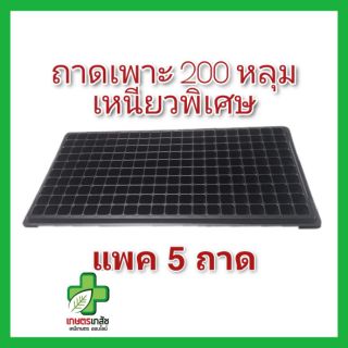 (แพค5) ถาดเพาะชำ ถาดเพาะ 200 หลุม งอได้บิดได้