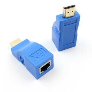 2 ชิ้น 1080 p hdmi extender to rj 45 over cat 5 e/6 อะแดปเตอร์เครือข่าย lan ethernet