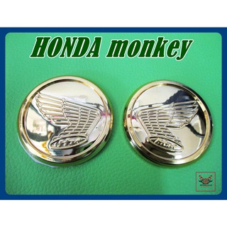 HONDA MONKEY SIDE FUEL TANK ALUMINIUM "GOLD" EMBLEM // โลโก้ฮอนด้า สัญลักษณ์ฮอนด้า อลูมิเนียม "สีทอง" พร้อมกาวติด