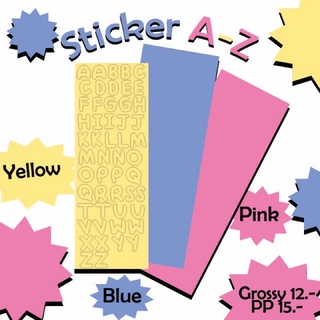 สติกเกอร์อักษร A-Z Color (ขาวมัน/PP)