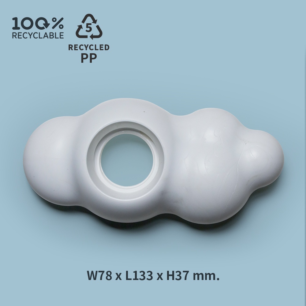 Cloud Vase แจกัน ดีไซน์ ก้อนเมฆ ใช้ใส่ขวดแก้วรีไซเคิล Qualy (ควอลี่) - รูปที่ 4