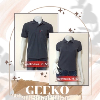 เสื้อโปโลกวาง Geeko แท้100% ชาย/หญิง ID50 สีเทาดิน