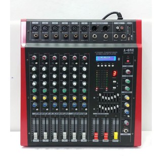 A-ONE เพาเวอร์มิกเซอร์ ขยายเสียง 6CH Power mixer PMX-608D USB ( 6 channel )