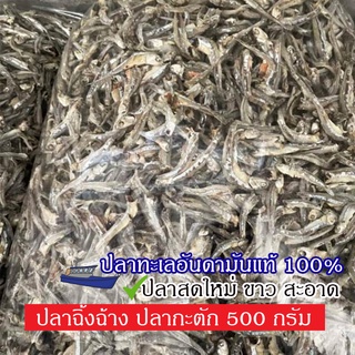 ปลาฉิ้งฉ้าง หรือ ปลากะตัก 500 กรัม ปลาจิ้งจั้ง ปลาตัวเล็ก จากทะเลอันดามัน สด ใหม่ อร่อย ไม่เค็ม อาหารทะเลตากแห้ง