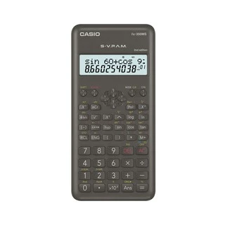 Casio Calculator เครื่องคิดเลข คาสิโอ รุ่น FX-350MS-2 สำหรับนักเรียน นักศึกษาที่ใช้งานเบื้องต้น 10+2 หลัก สีดำ