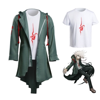 Takerlama Super Danganronpa 2 Nagito Komaeda คอสเพลย์แจ็คเก็ตเสื้อยืดชุดเครื่องแต่งกายฮาโลวีนสำหรับผู้หญิงผู้ชายผู้ใหญ่อะนิเมะเสื้อผ้า