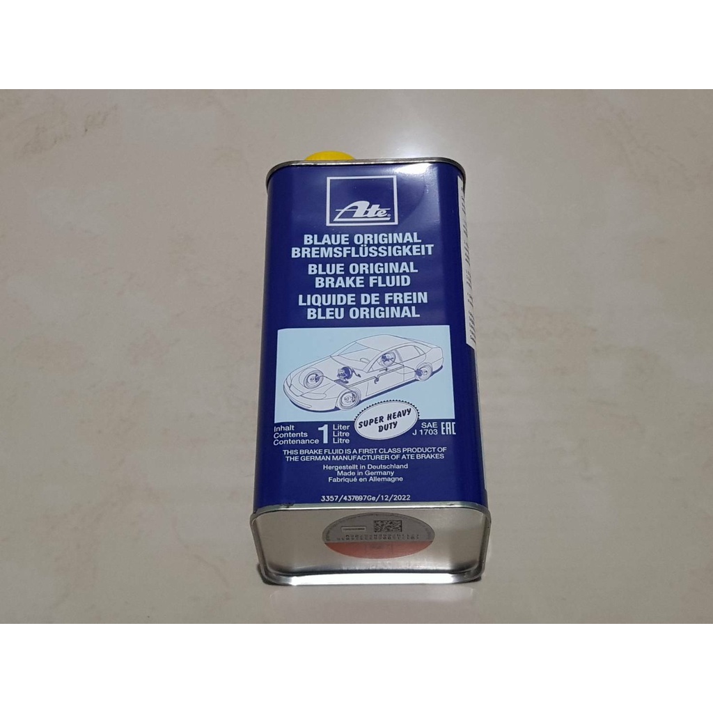 น้ำมันเบรค ATE(เอเต้) DOT3 สีฟ้า 1ลิตร กระป๋องละ390บาท