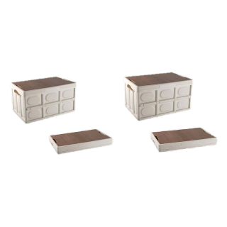 [มาใหม่] HomeHuk กล่องแคมป์ปิ้ง พับได้ ฝาไม้ ยกออกได้ ใช้เป็นเขียงได้ 30L 55L กล่องใส่ของ กล่องเก็บของอเนกประสงค์ กล่องเก็บของพลาสติก กล่องพับได้ กล่องเก็บของพับได้ กล่องเก็บของท้ายรถกล่องเก็บของเล่น กล่องเก็บของมีล้อ กล่องพับ PP Folding Storage Box