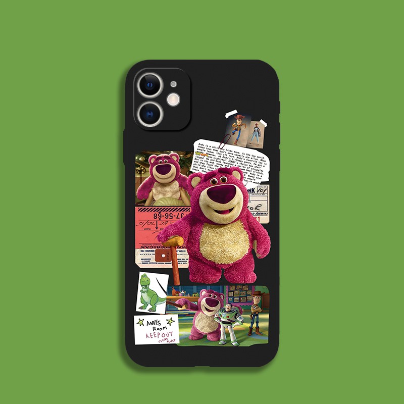 เคสโทรศัพท์มือถือ Tpu ลายการ์ตูนดิสนีย์ LOTSO สีดํา สําหรับ IPhone 12 mini 11 Pro Max X Xr 13 14 15 Pro Xs Max 6s 7 8 Plus se2 5s