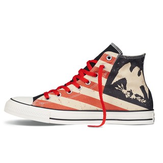 รองเท้าผ้าใบ Converse Vintage Converse American Flag Totem Eagle Stripes All Star High Tops Red/Blue/White