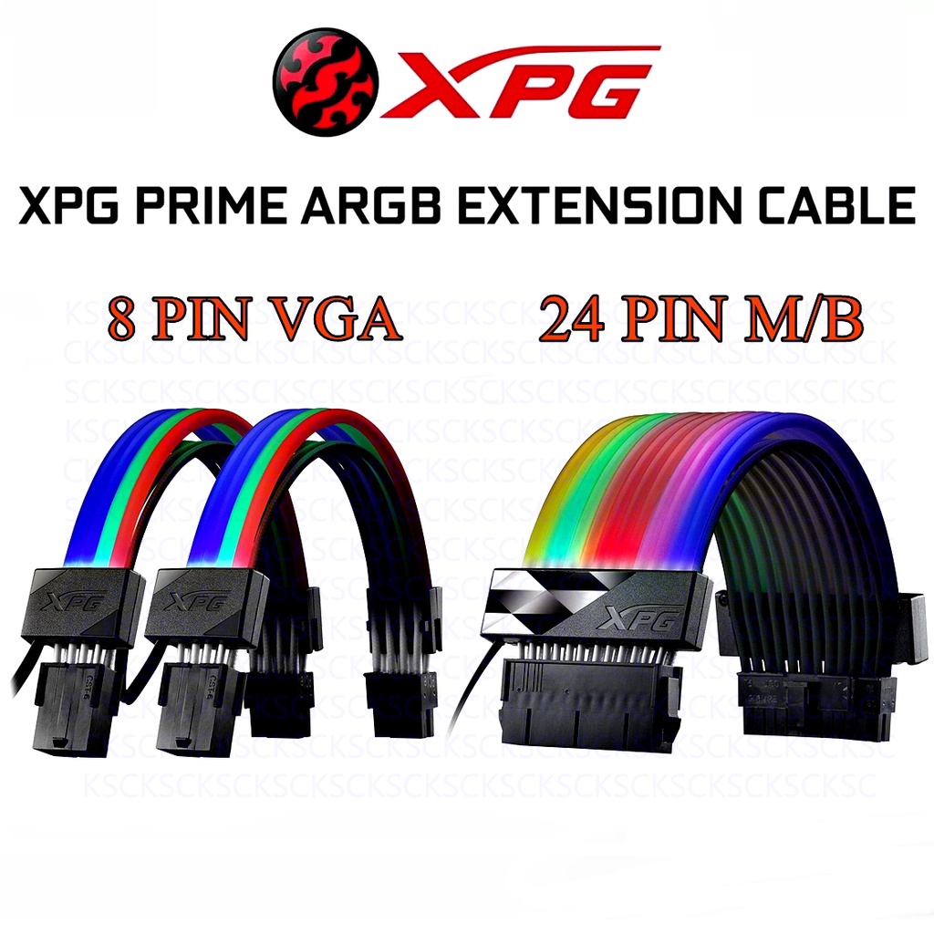 Xpg Prime Argb Extension Cable 8pin Vga Xpg Prime Argb Extension