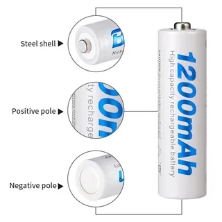 ถ่านชาร์จAA Beston 1200mAh 1.2V ถ่านชาร์จ จำนวน 4 ก้อน ฟรีกล่องใส่ถ่าน คุณภาพสูง ราคาถูก