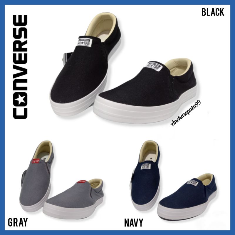 Converse รองเท้าสําหรับผู้ชายและผู้หญิง SLIP ON UNISEX COUPLE / รองเท้าสําหรับ BOYS และ GIRLS COLLEGE SCHOOL