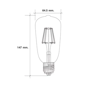 HI-TEK หลอด LED Retro Series ทรงวินเทจ ขั้วเกลียว E27