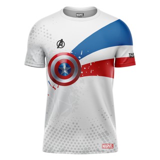 [ THRUNSEP1 ลด60บาท ]   Thairun(ไทยรัน) เสื้อออกกำลังกายสำหรับการวิ่ง  MARVEL Captain America ลิขสิทธิ์แท้