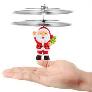 FLYING SANTA ของเล่นตุ๊กตา ซานต้า บินได้ บังคับได้ด้วยฝ่ามือ พร้อมไฟกระพริบ NO.8611