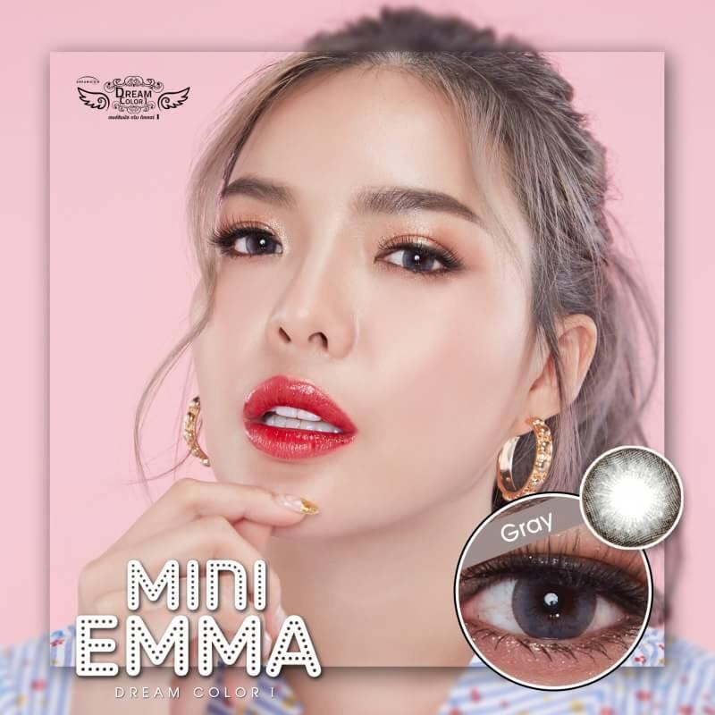 คอนแทคเลนส์ (-500,550) Mini Emma สีเทา ยี่ห้อ Dream color Dia 14.0