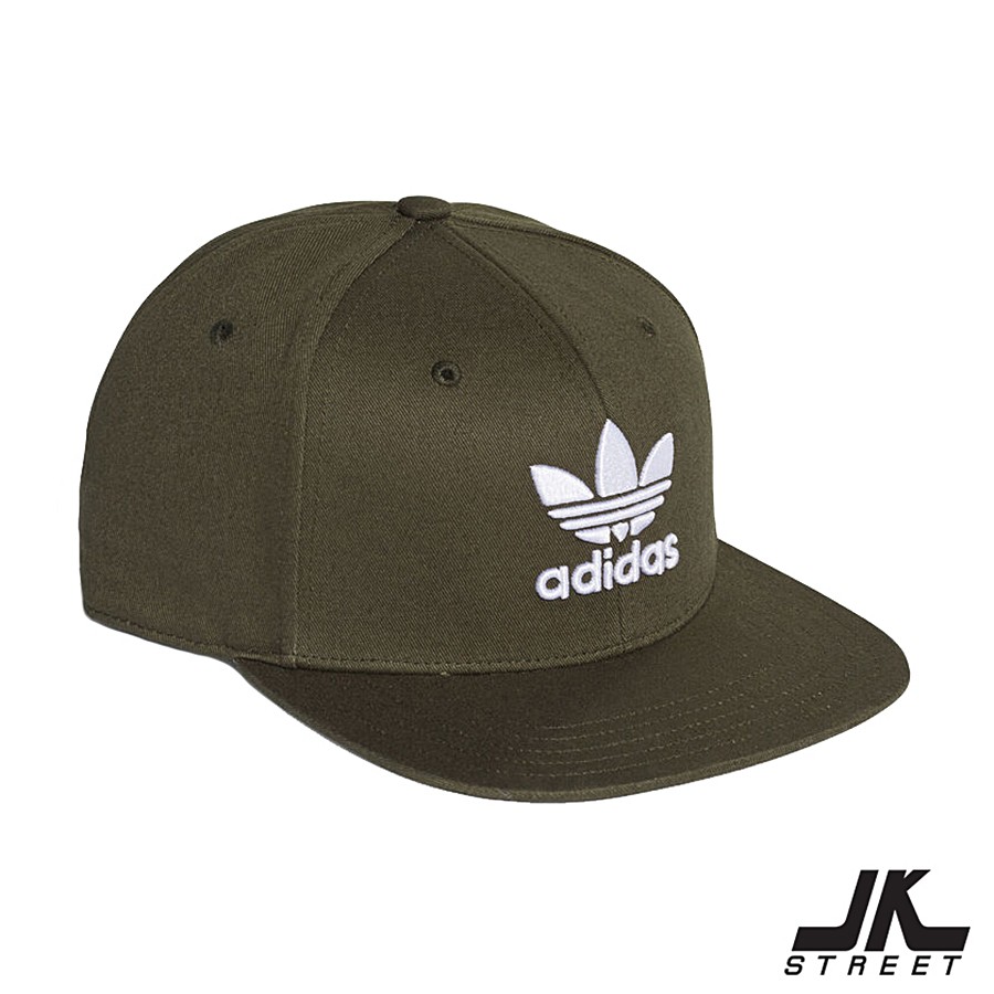 [SOLD OUT] adidas หมวกแก๊ป Trefoil Snapback สีเขียวเข้ม  DV0178 (Night Cargo) ของแท้ ป้ายไทย หมวก