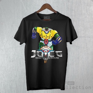 เสื้อยืด พิมพ์ลายการ์ตูนหุ่นยนต์ Maglietta JEEG ROBOT DACCIAIO 80s Meme Goldrake Kōtetsu Jixgu เข้ากับทุกการแต่งกาย แฟ