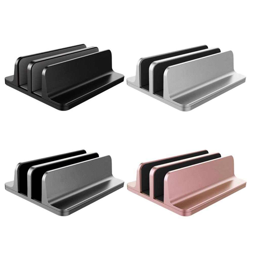 VODOOL Adjustable Vertical Laptop Stand Dual Slot Bracket 3D Surface ...