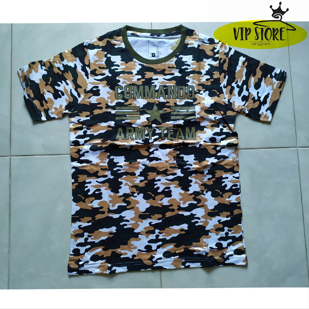 เสื้อยืด TZONE COMMANDER ARMY ดั้งเดิมและใหม่